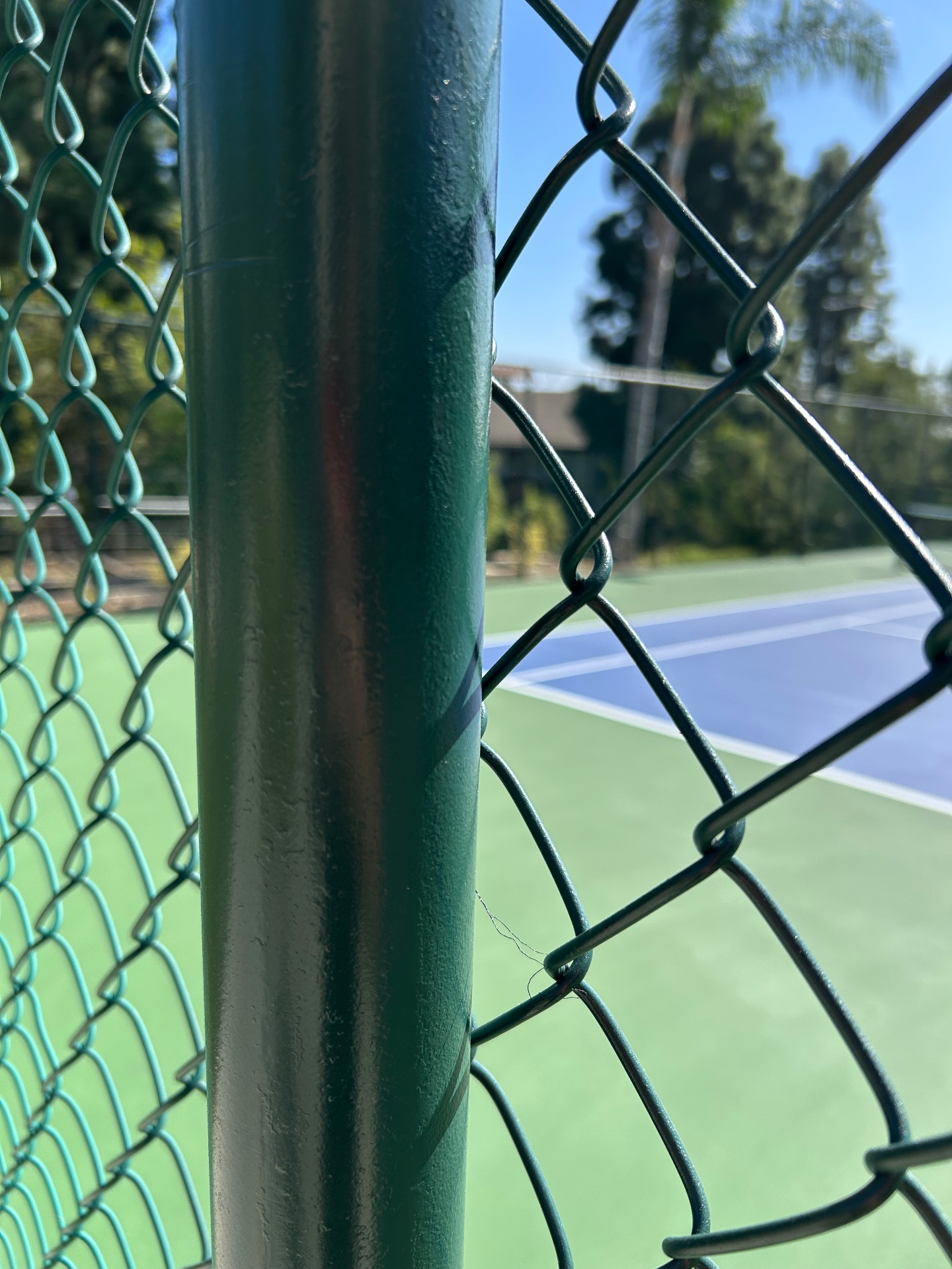 Freshly Painted Chain-Link Fence & Tennis Court — La Cañada Flintridge, CA