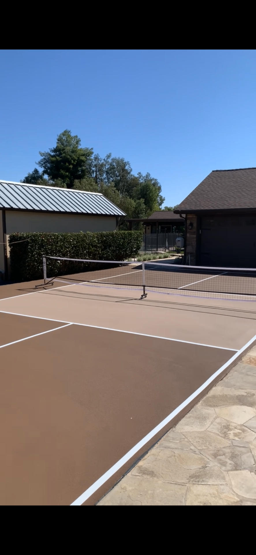 Brown Pickleball Court — Southern California